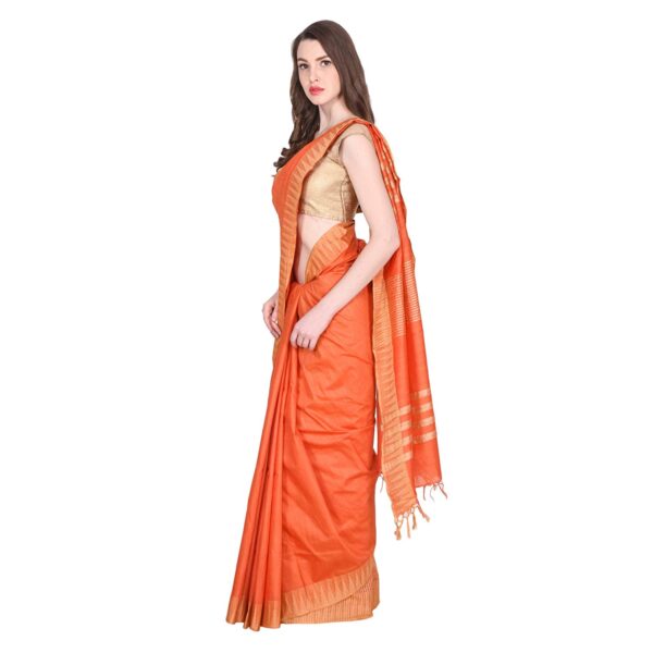 Bhagalpuri-Art-Silk-Saree-Orange-Golden-Striped-B077YN6CV4-3.jpg