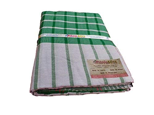 Bhagalpuri Cotton Bath Towel Handloom Large Gamcha Towel Green B078nb8t8p.jpg