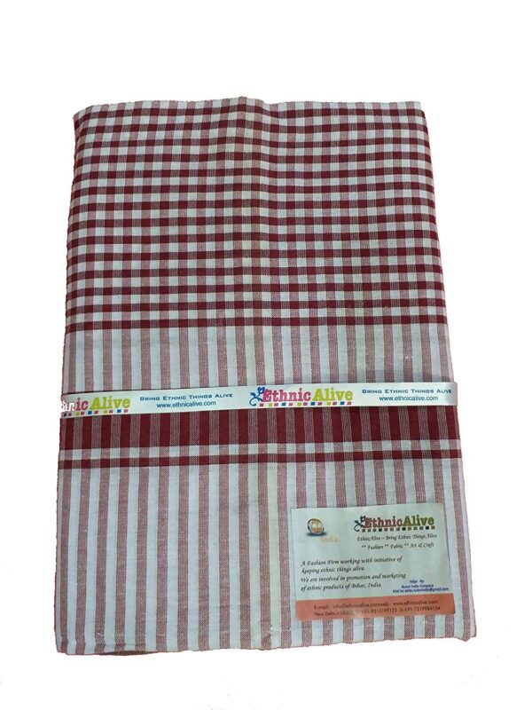 Bhagalpuri Cotton Bath Towel Handloom Large Gamcha Towel Maroon Line B078nf7fc4.jpg