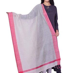 Bhagalpuri-Dupatta-With-Pink-Line-Border-on-white-base-B07417KDS5.jpg