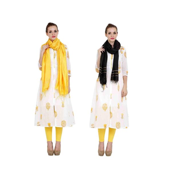 Bhagalpuri Ethnic Dupatta For Women Pack Of 2 Black Yellow B07dsfm7jj.jpg