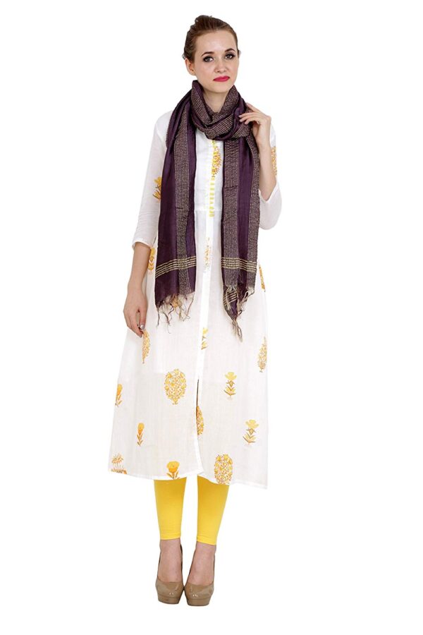 Bhagalpuri-Ethnic-Style-Dark-Violet-Golden-Multi-Striped-Dupatta-For-Women-B07DSKHXFV-4.jpg