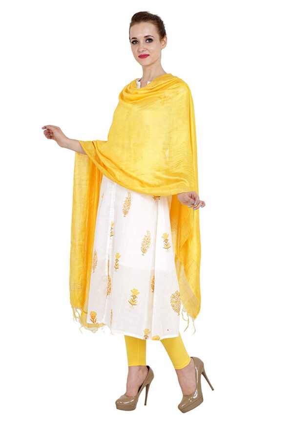 Bhagalpuri Ethnic Yellow Golden Multi Striped Dupatta For Women B07dscjh4t 2.jpg