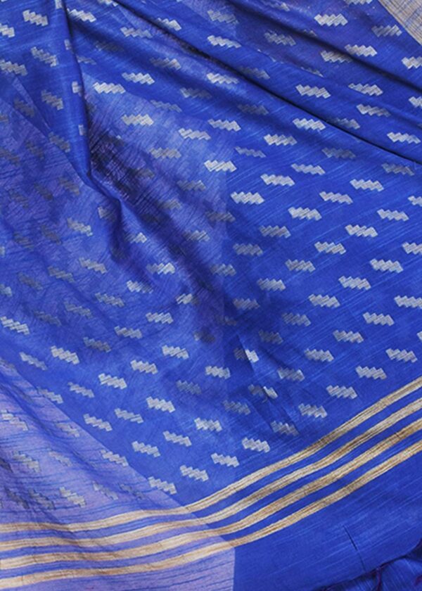 Bhagalpuri Handloom Art Silk Blue Saree Border B077z35pd3 4.jpg