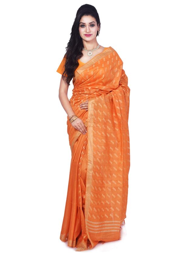 Bhagalpuri-Handloom-Art-Silk-Orange-Saree-Striped-Border-B077ZDSY6V.jpg