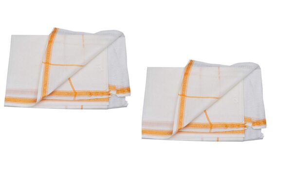 Bhagalpuri Handloom Puja Social Gifting Towel White Pack Of 2 B078nbk3wt.jpg