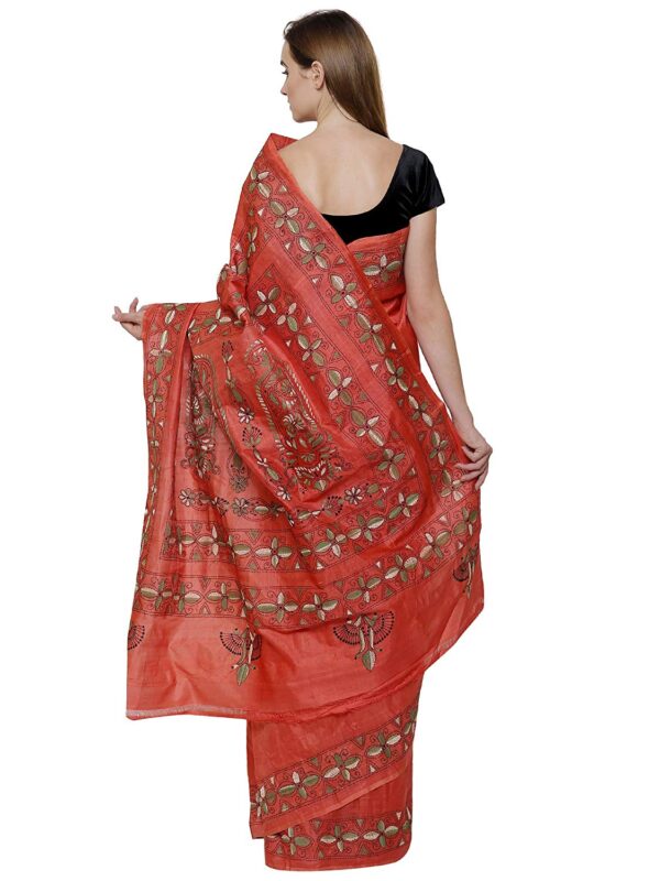 Bhagalpuri-Tussar-Silk-Hand-Embroidered-Saree-Orange-B077ZBYP3L-3.jpg