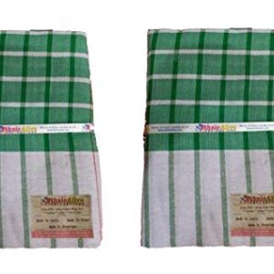 Cotton Bath Towel Handloom Large Gamcha Towel Green Pack Of 2 B078nb8xx2.jpg