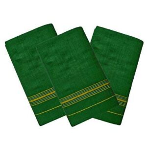 Cotton Bath Towel Handloom Large Gamcha Towel Green Plane Pack Of 3 B078nbk98p.jpg
