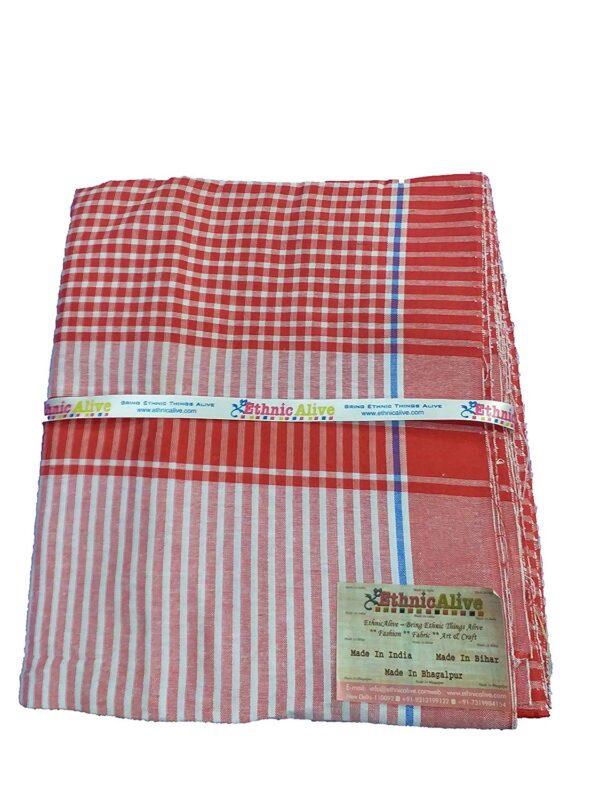 Cotton Bath Towel Handloom Large Gamcha Towel Red Line B078n4dhx5.jpg