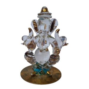Ethnicalive Ganesh Jee In Crystal Transparent Both Side Finnshing Religious Gold Gift Vastu Showpiece Gift Items Car Das B075t61wf5.jpg