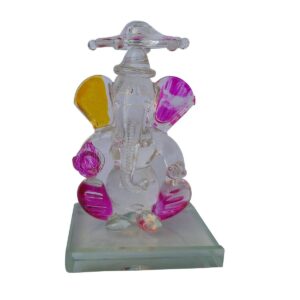 Ethnicalive Ganesh Jee In Crystal Transparent Pink Colour Religious Gift Vastu Showpiece Gift Items B075t32m24.jpg