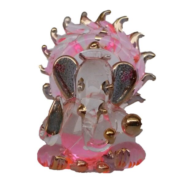 Ethnicalive Ganesh Jee In Crystal Transparent Pink Square Religious Light Dark White Gift Vastu Showpiece Gift Items Car B075t7dg5p.jpg