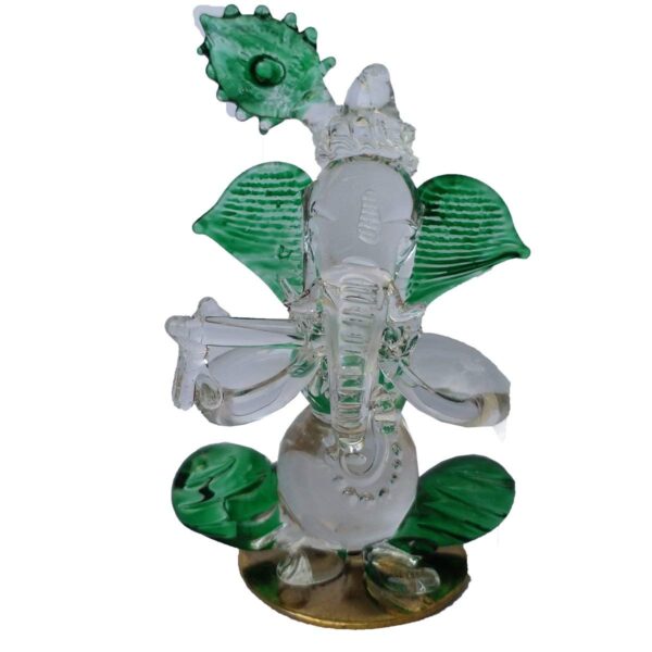 Ethnicalive Ganesh Jee In Crystal Transparent Playing Basuri Green Colour Religious Gift Vastu Showpiece Gift Items B075t81l3n.jpg