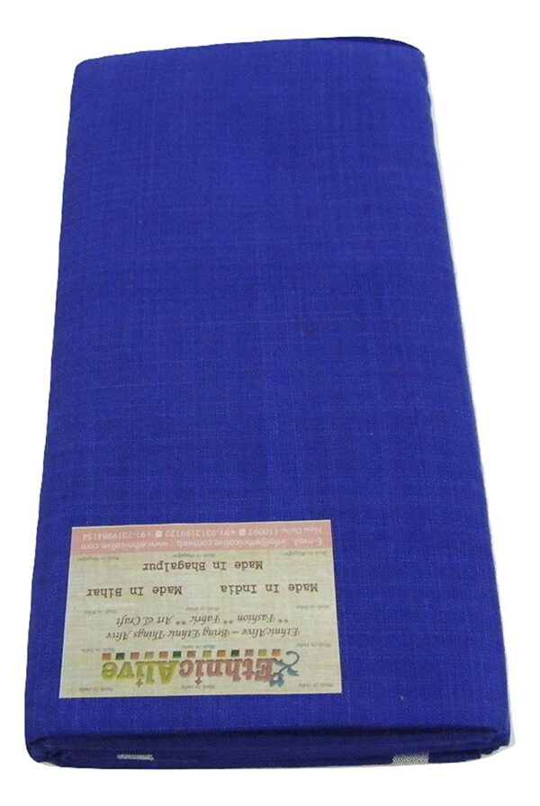 Ethnicalive Organic Bhagalpuri Blue Silkcotton Mix Lungis For Men 2 Meter Set Of 1 Blue Colour B07hg935d6 3.jpg