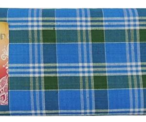 Ethnicalive Organic Bhagalpuri Pure Cotton Lungis For Men 2 Meter Set Of 1 Blue Green Chek B07hg7q2qj.jpg
