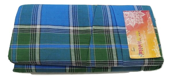 Ethnicalive Organic Bhagalpuri Pure Cotton Lungis For Men 2 Meter Set Of 1 Bluegreen Combination B07hg8ysx5 3.jpg