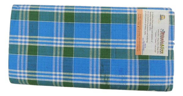 Ethnicalive Organic Bhaglpuri Mens Silk Cotton Lungis Set Of 1 Bluegreen Colour B07hg89k8s 3.jpg