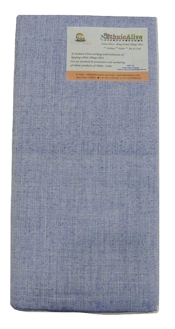 Ethnicalive Organic Bhaglpuri Mens Silk Cotton Lungis Set Of 1 Light Blue Colour 2 Meter B07hg8f4l9.jpg