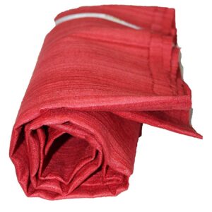 Handloom Bhagalpuri Ghicha Silk Red Fabric B078849c1v.jpg