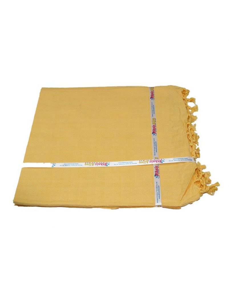 EthnicAlive Organic Bhagalpuri Men's Cotton green colour plain lungi â set of 1 | EthnicAlive