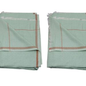 Bhagalpuri Ethnic Large Gamcha Towel Green (Pack of 2)