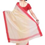 Bhagalpuri Handloom Bangali Puja Saree Red Border B077Z7GD54 3.jpg