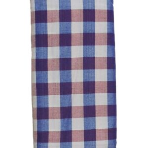 Bhagalpuri Handloom Men Lungi White Blue Check