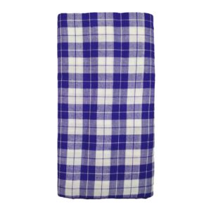 Bhagalpuri Handloom Men Lungi White Blue Small Square