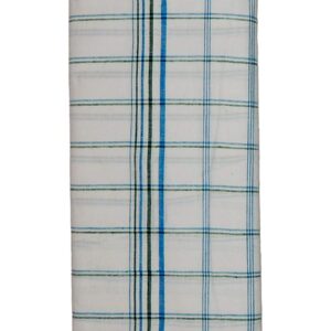 Bhagalpuri Handloom Men Lungi White Blue Striped