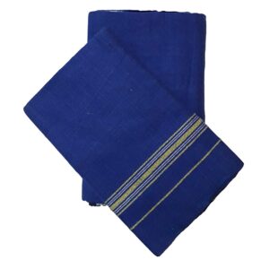 Cotton Bath Towel Handloom Large Gamcha Towel Blue Plane (Pack of 2)
