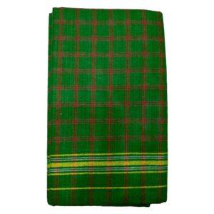 Cotton Bath Towel Handloom Large Gamcha Towel Green Checks