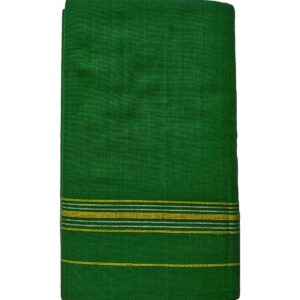 Cotton Bath Towel Handloom Large Gamcha Towel Green Plane
