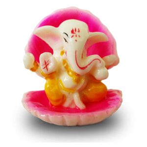 EthnicAlive Ganesh JEE Marble Red Ship Religious Gift Vastu Showpiece Gift Items Car Dashboard