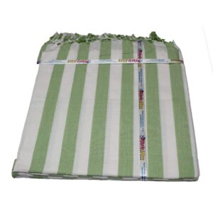 EthnicAlive Handloom Bhagalpuri Andi Dull Chadar White Green Strip