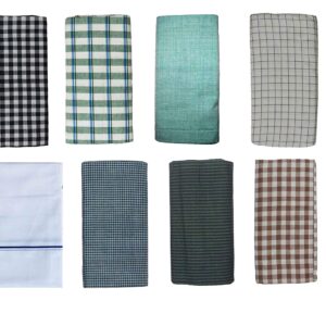 EthnicAlive Men's Bhagalpuri Handloom Lungi (Assorted) - Pack of 2