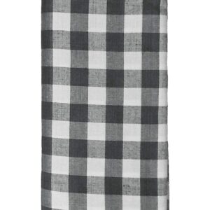 EthnicAlive Men's Bhagalpuri Handloom Viscose Square Pattern Lungi (White Black, Free Size)