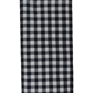 EthnicAlive Men's Viscose Bhagalpuri Handloom Check Lungi (Black White, Free Size)