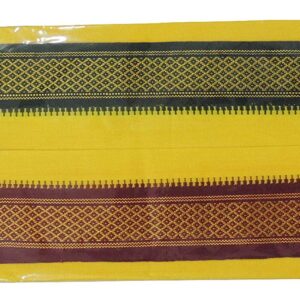 EthnicAlive Organic Bhagalpuri Cotton Bath Towel Handloom Large Spiritual Gamchha Towel Green Plane (Pack of 1)
