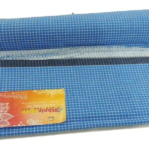 EthnicAlive Organic Bhagalpuri Men's Cotton Lungies Premium Quality blue-Colour Numerous Designs 100% Pure Cotton Of Single Piece 2 meter