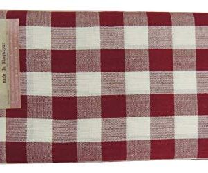 EthnicAlive Organic Bhagalpuri Pure Cotton Lungis for Men, 2 meter Set of 1 Red&white colour 100% Cotton