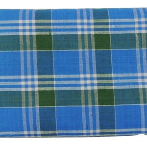 EthnicAlive Organic Bhagalpuri Pure Cotton Lungis for Men, 2 meter Set of 1 blue Green colour 100% cotton