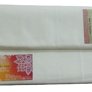 EthnicAlive Organic Bhaglpuri Men's silk& Cotton Lungis, Set of 1 (White Colour)