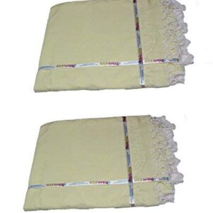 Ethnicalive Handloom Bhagalpuri Handloom Dull Chadar Lemon Pack of 2