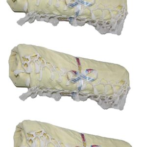 Ethnicalive Handloom Bhagalpuri Organic Handloom Dull Chadar Lemon Pack of 3