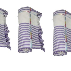 Ethnicalive Handloom Bhagalpuri Organic Handloom Dull Chadar Nevy Blue Pack of 3
