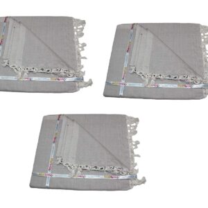 Ethnicalive Handloom Bhagalpuri Organic Handloom Dull Chadar Rosy Pack of 3