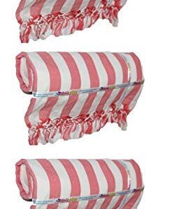 Ethnicalive Handloom Bhagalpuri Organic Handloom Dull Chadar White red Pack of 3