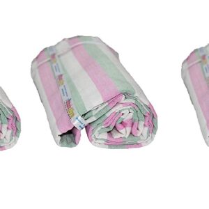 Ethnicalive Handloom Bhagalpuri Organic Handloom Dull Multi Colour Patta Pack of 3