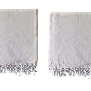 Ethnicalive Handloom Bhagalpuri Pure White Dull Chadar Pack of 2